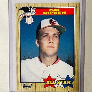 Topps 1987 Cal Ripken All-Star Card